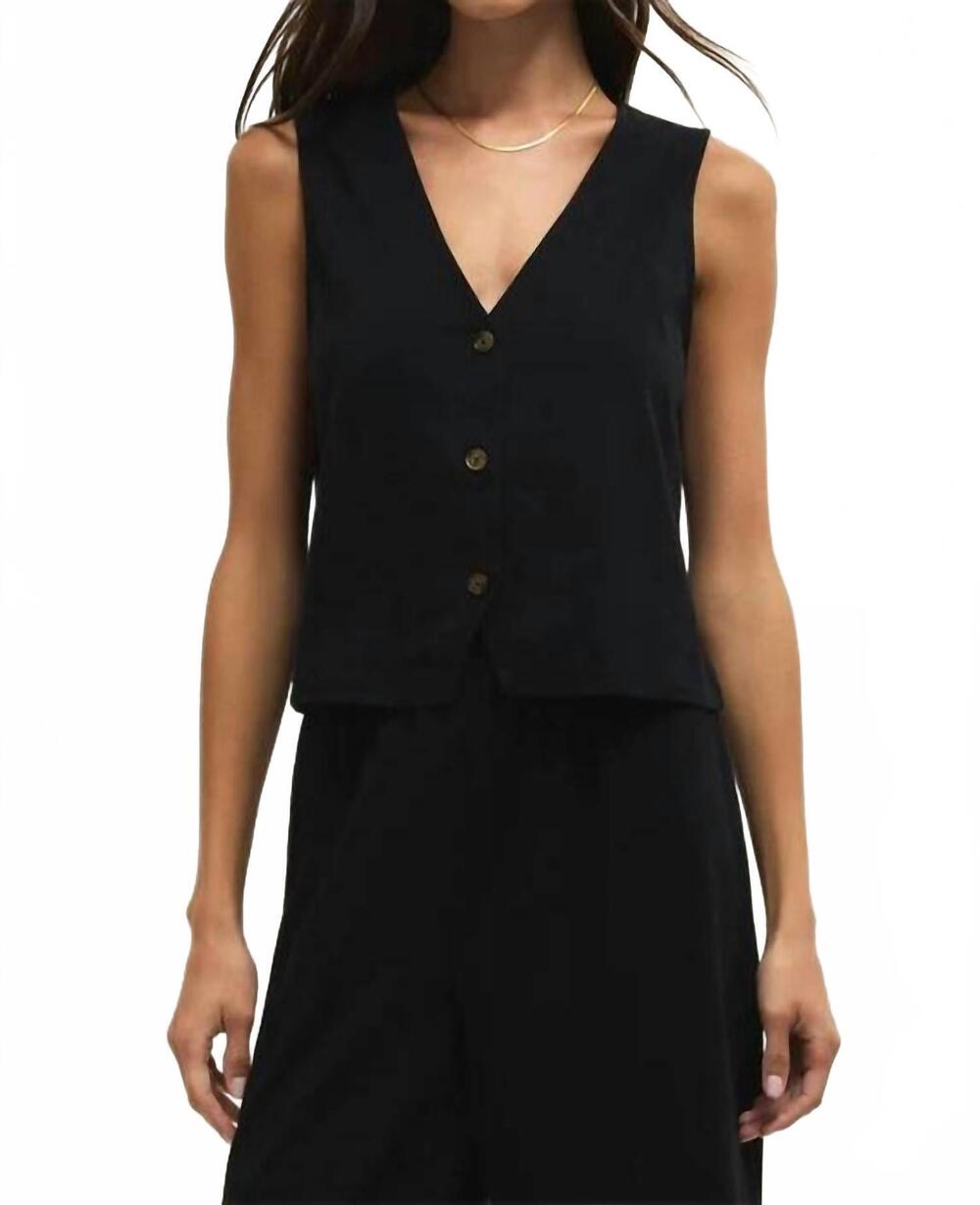 NEW Z SUPPLY noelle jersey sleeveless top in black